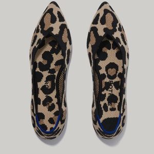 Rothy’s Like New Desert Cat Pointy Ballet Flat Style Leopard Print Size 9
